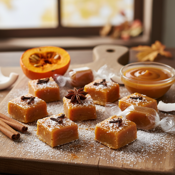 Spiced Pumpkin Coconut Caramels recipe
