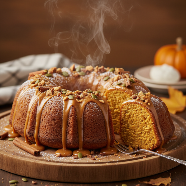 Spiced Pumpkin Cookie Butter Bundt Delights recipe