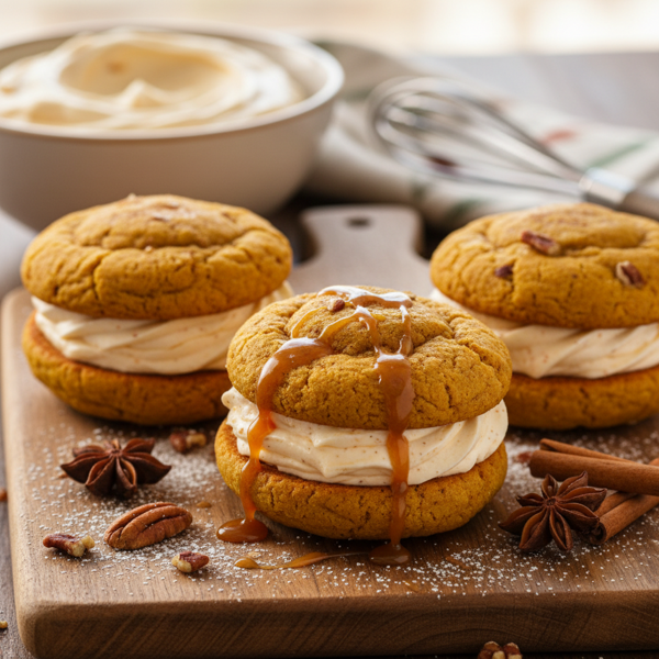 Spiced Pumpkin Cream Whoopie Pies recipe