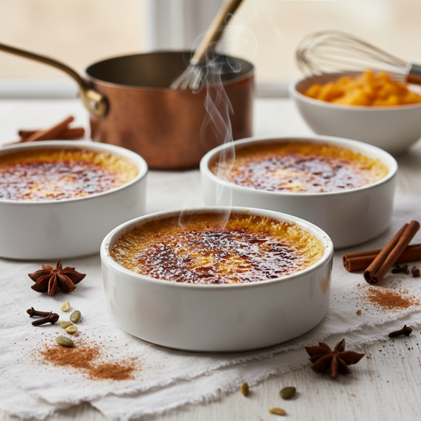 Spiced Pumpkin Crème Brûlée Delight recipe