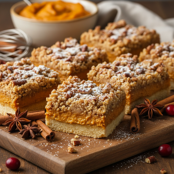 Spiced Pumpkin Crumble Bars recipe