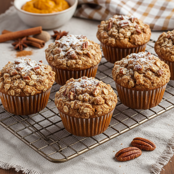 Spiced Pumpkin Crunch Muffins recipe
