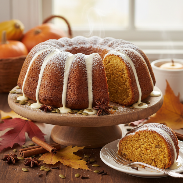 Spiced Pumpkin Delight Bundt Cake recipe
