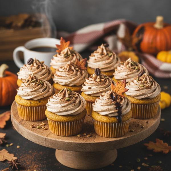 Spiced Pumpkin Espresso Delight Cupcakes recipe