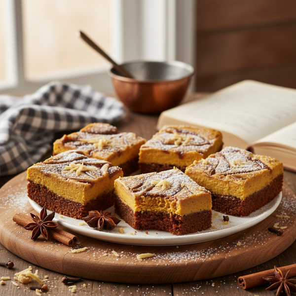 Spiced Pumpkin Gingerbread Delight Bars recipe