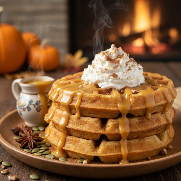 Spiced Pumpkin Pie Delight Waffles recipe