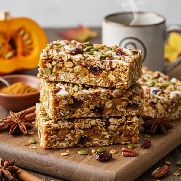 Spiced Pumpkin Pie Granola Bars recipe