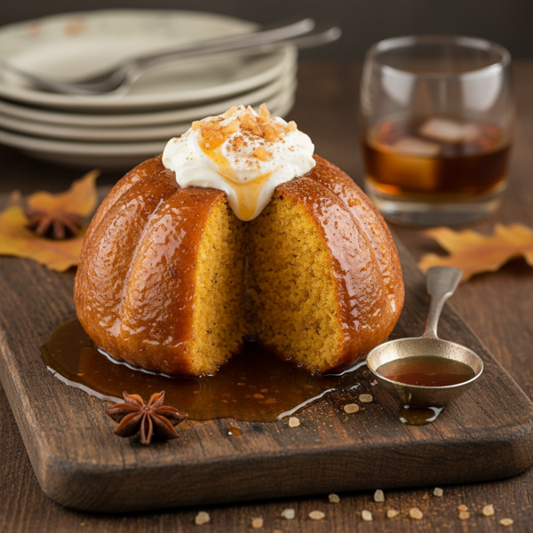 Spiced Pumpkin Rum Baba Cake recipe