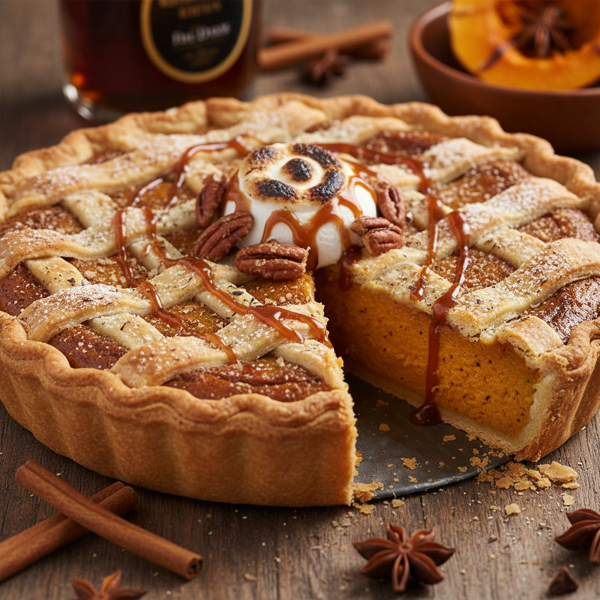 Spiced Pumpkin Rum Delight Pie recipe