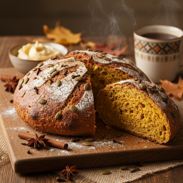 Spiced Pumpkin Sourdough Bread recipe