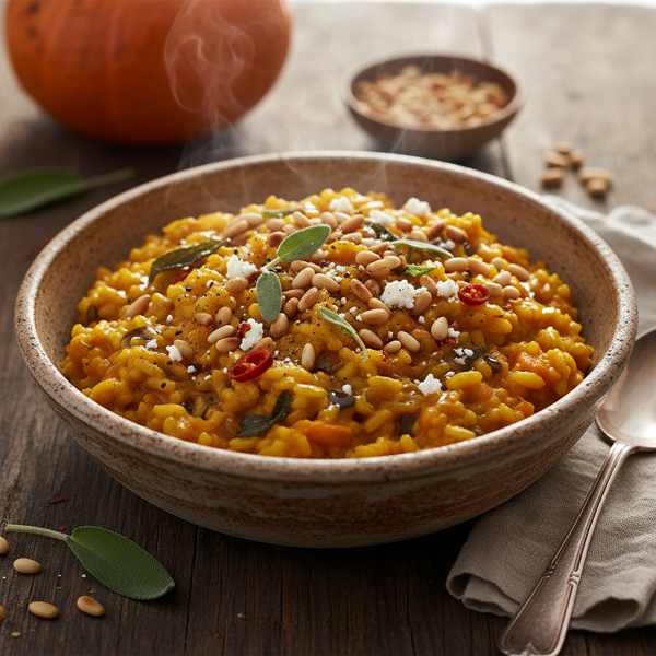 Spiced Pumpkin and Pine Nut Risotto recipe