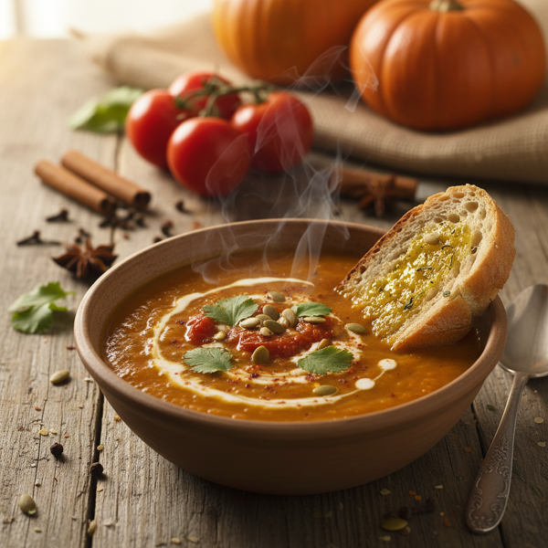 Spiced Pumpkin and Tomato Soup recipe