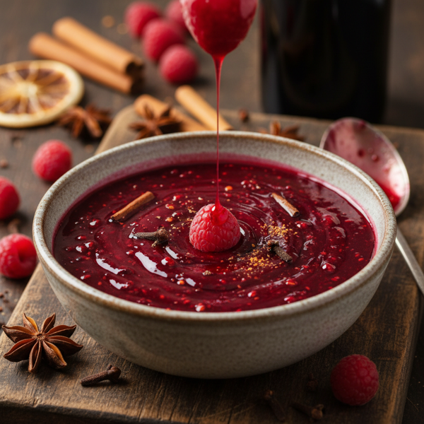 Spiced Raspberry Red Wine Glaze recipe