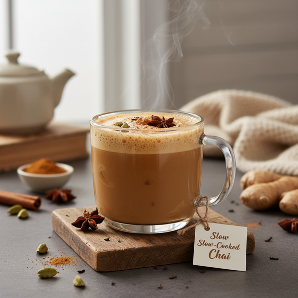 Spiced Slow-Cooked Chai Latte recipe