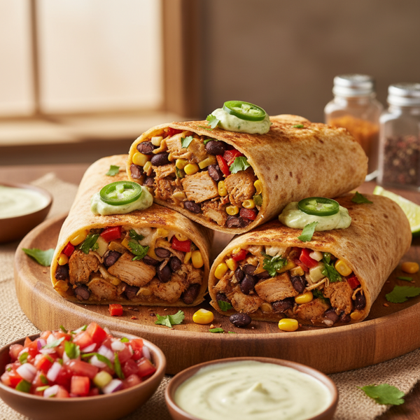 Spiced Turkey Fiesta Burritos recipe