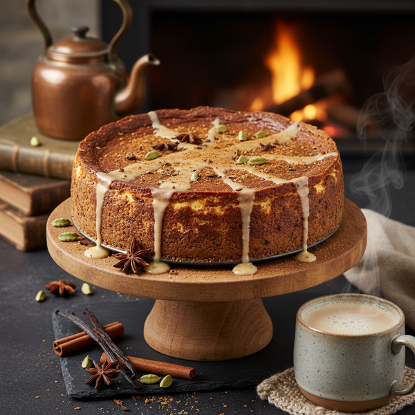 Spiced Vanilla Chai Cheesecake recipe