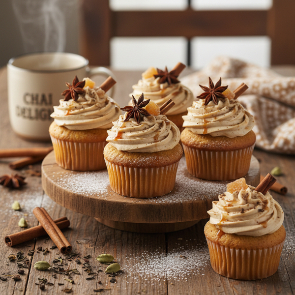 Spiced Vegan Chai Delight Cupcakes recipe