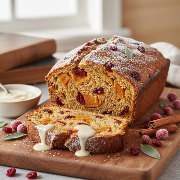 Spiced Yam and Cranberry Delight Bread recipe