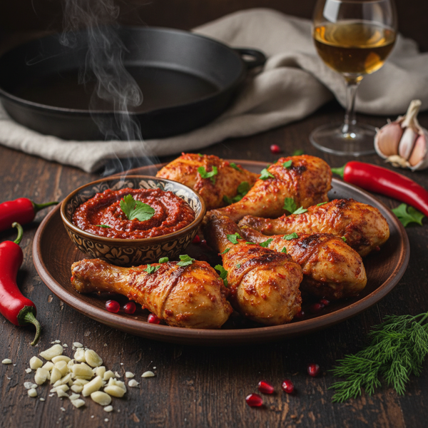 Spicy Adjika Baked Chicken Drumsticks recipe