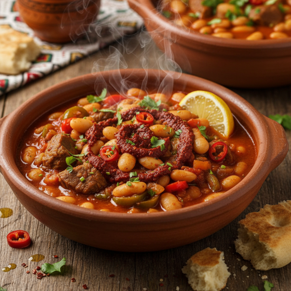 Spicy Algerian Haricot Bean Stew (Loubia) recipe