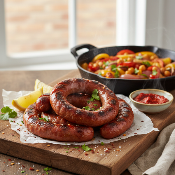 Spicy Algerian Lamb Merguez Sausages recipe