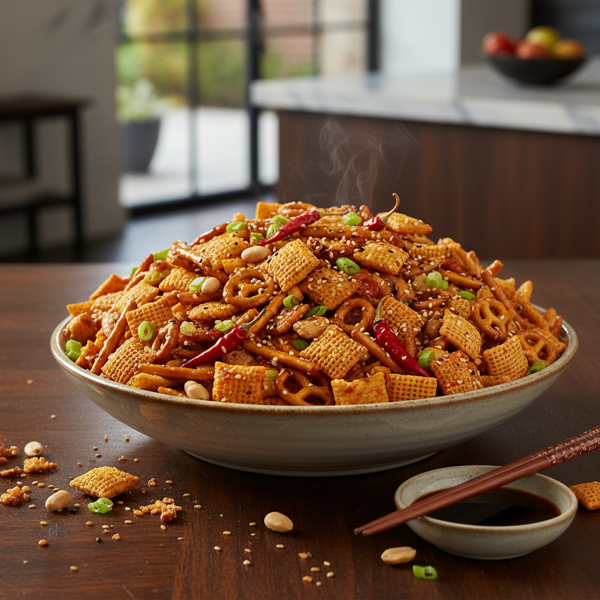 Spicy Asian Chex Crunch Mix recipe