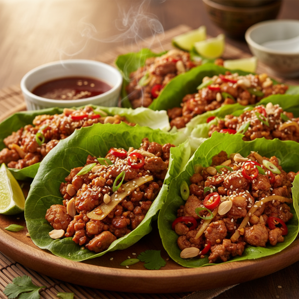 Spicy Asian Chicken Lettuce Wraps recipe