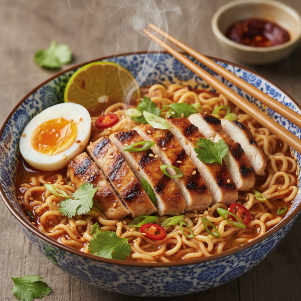 Spicy Asian Chicken Noodle Bowl recipe