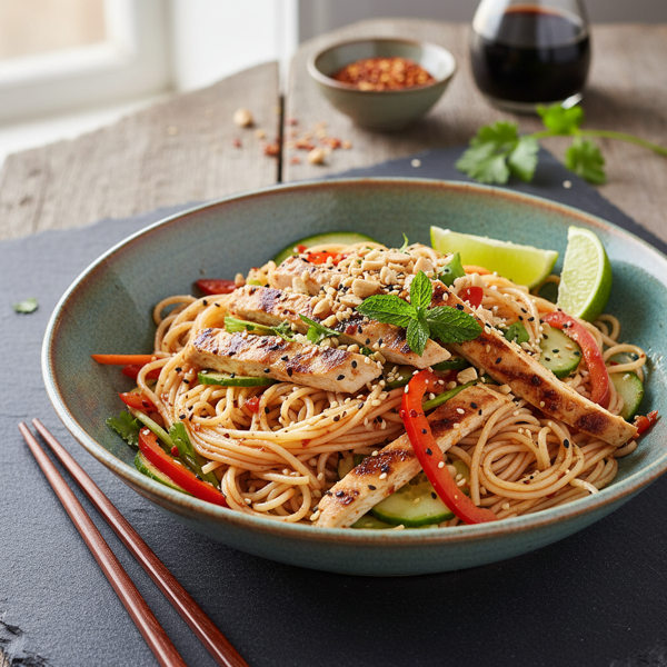Spicy Asian Cold Noodle Salad recipe