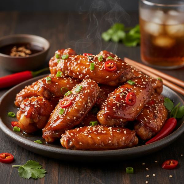 Spicy Asian Glazed Chicken Wings recipe