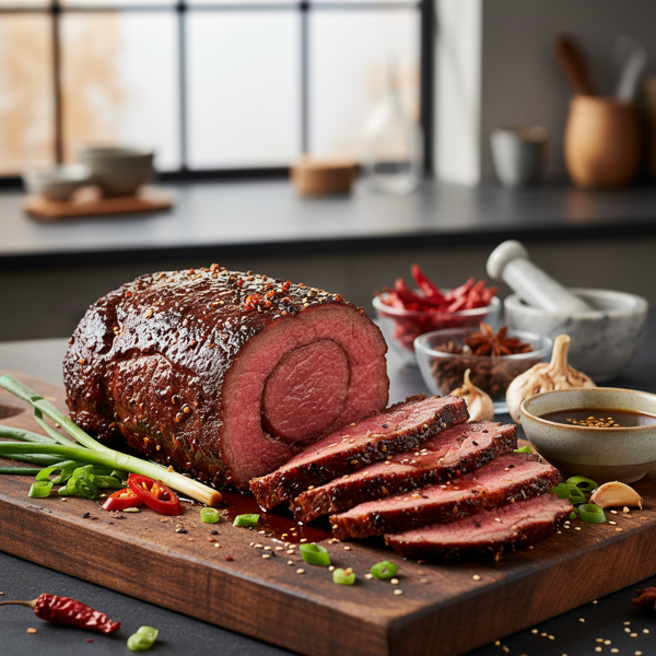 Spicy Asian Marinated Eye of Round Roast recipe