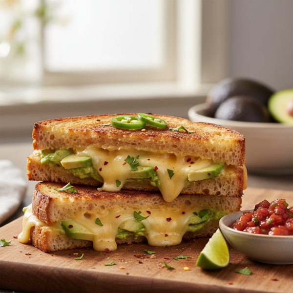 Spicy Avocado Grilled Cheese Delight recipe