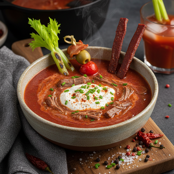Spicy Beefed-Up Bloody Mary Bisque recipe