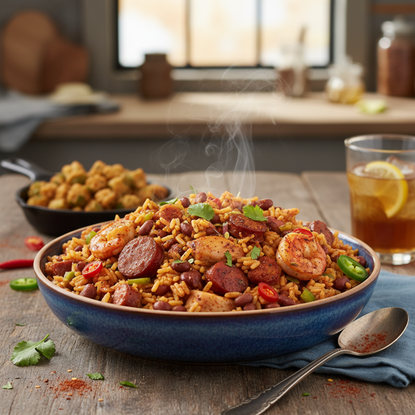 Spicy Black-Eyed Peas Jambalaya Delight recipe