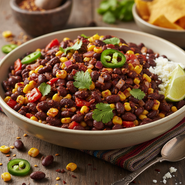 Spicy Black Beans and Corn Fiesta recipe