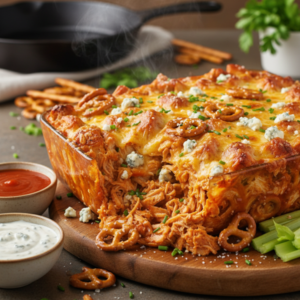 Spicy Buffalo Blue Cheese Pretzel Delight recipe