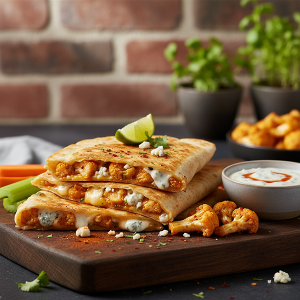 Spicy Buffalo Cauliflower Quesadilla Delight recipe