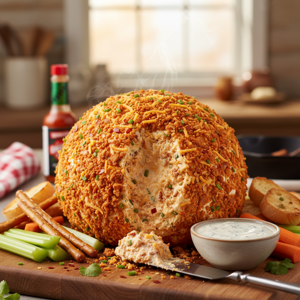 Spicy Buffalo Chicken Cheese Ball Delight recipe