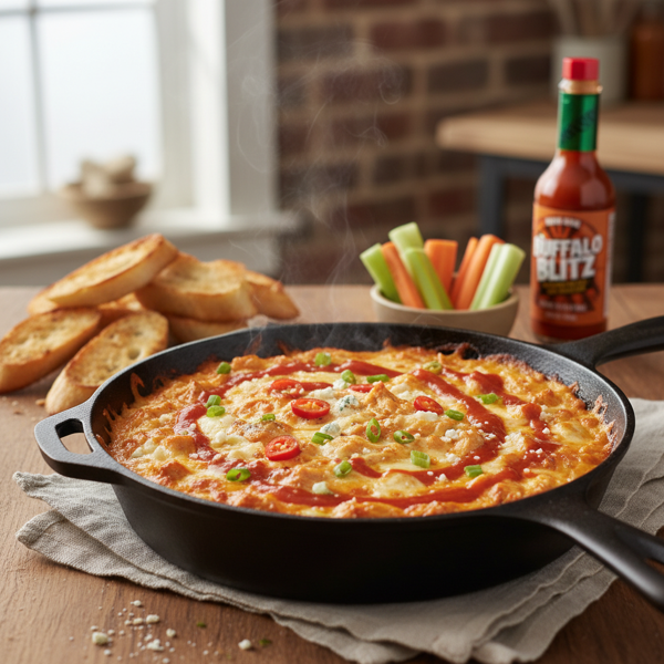 Spicy Buffalo Chicken Cheese Dip recipe