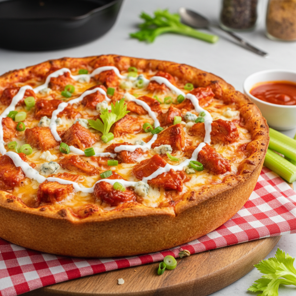 Spicy Buffalo Chicken Delight Pizza recipe