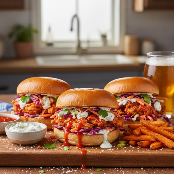 Spicy Buffalo Chicken Delight Sandwiches recipe