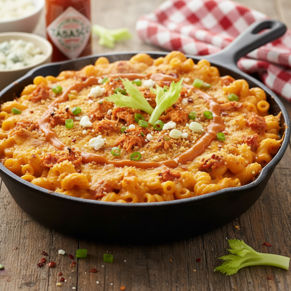 Spicy Buffalo Chicken Mac & Cheese Delight recipe