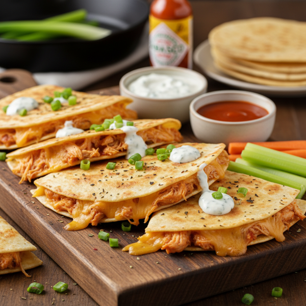 Spicy Buffalo Chicken Quesadillas recipe
