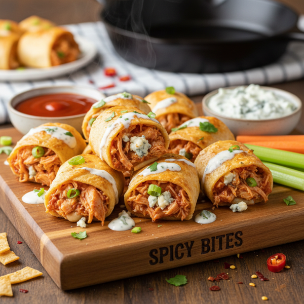 Spicy Buffalo Chicken Tortilla Bites recipe