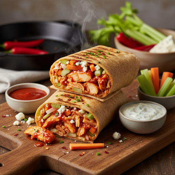 Spicy Buffalo Chicken Wrap Delight recipe