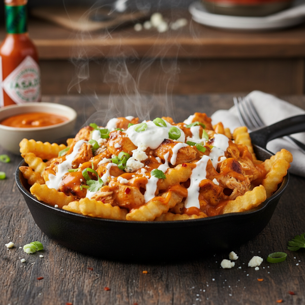 Spicy Buffalo Loaded Fries recipe