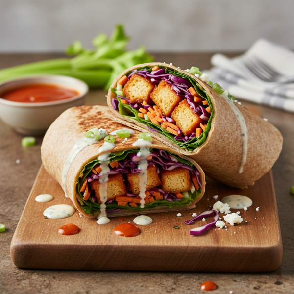 Spicy Buffalo Tofu Wrap Delight recipe