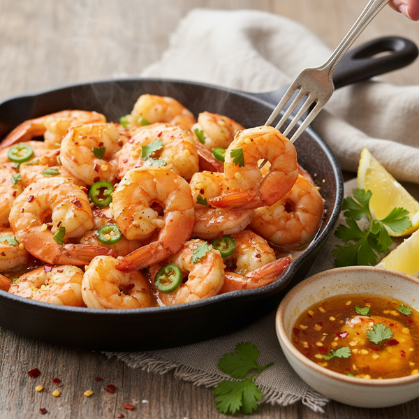 Spicy Butter Dipped Boiled Shrimp recipe