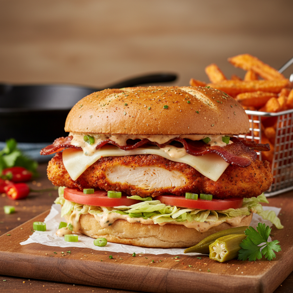 Spicy Cajun Chicken Delight Sandwich recipe