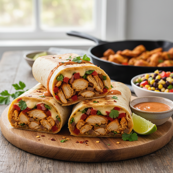 Spicy Cajun Chicken Tortilla Wraps recipe